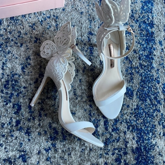 White Sophia Webster Chiara Heeled Sandals - Picture 9 of 13